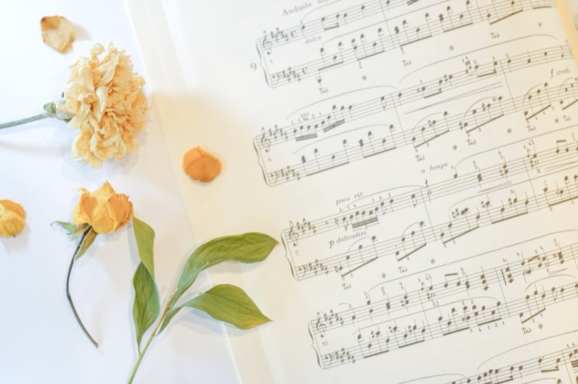 学校の音楽室に並ぶ打楽器と木琴